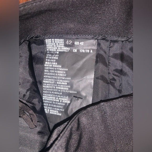 Prada Women’s Pants 42 Black White Colorblock Straight Leg Trousers - Picture 5 of 6